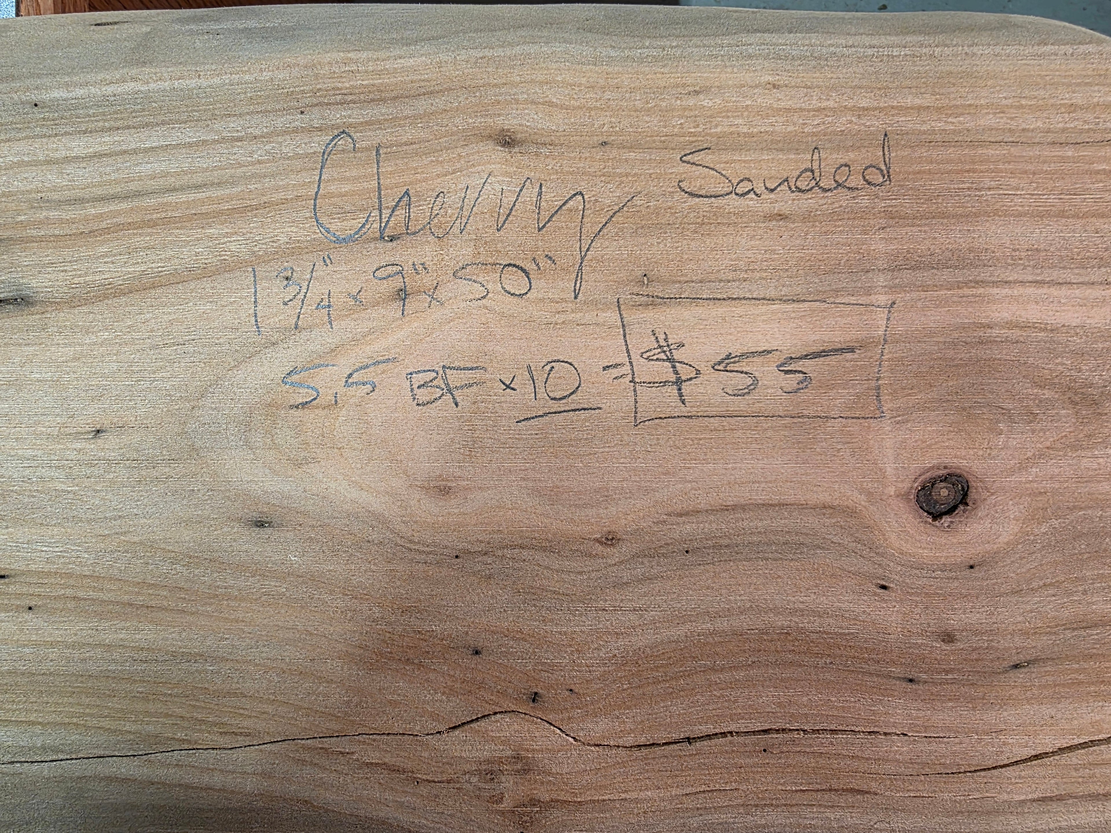 Cherry Sanded 1 3/4"